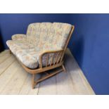 A Good ERCOL SUITE, comprising a 3 seater sofa, 3 arm chairs and 1 other similar chair, complete