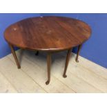 Mahogany drop leaf table, as found