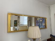 A gilt 3 panelled over mantel mirror, and another general mirror