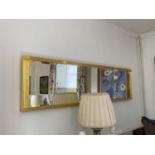 A gilt 3 panelled over mantel mirror, and another general mirror