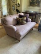 A good two seater sofa, SOFA.COM; with deep seat and back cushions, upholstered in a light pink/