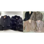 vintage clothing to include a fur coat etc