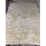 Polar shaggy rug, 100% polyester deep pile, 160 x 23cm