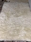 Polar shaggy rug, 100% polyester deep pile, 160 x 23cm