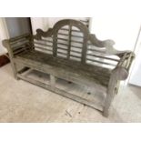 A Lutchens style weathered Garden Bench