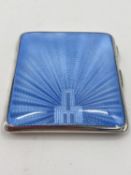 A sterling silver cigarette case with engine turned decoration by William Neale, Birmingham, 1934,