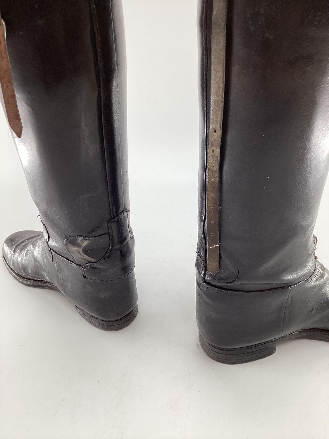 Two pairs of black ladies leather hunting boots by Rowell and Sons, Melton Mowbray both with - Image 5 of 13