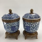 Quantity of Decorative Modern Blue and White China: a pair of Chinese style glower vases with