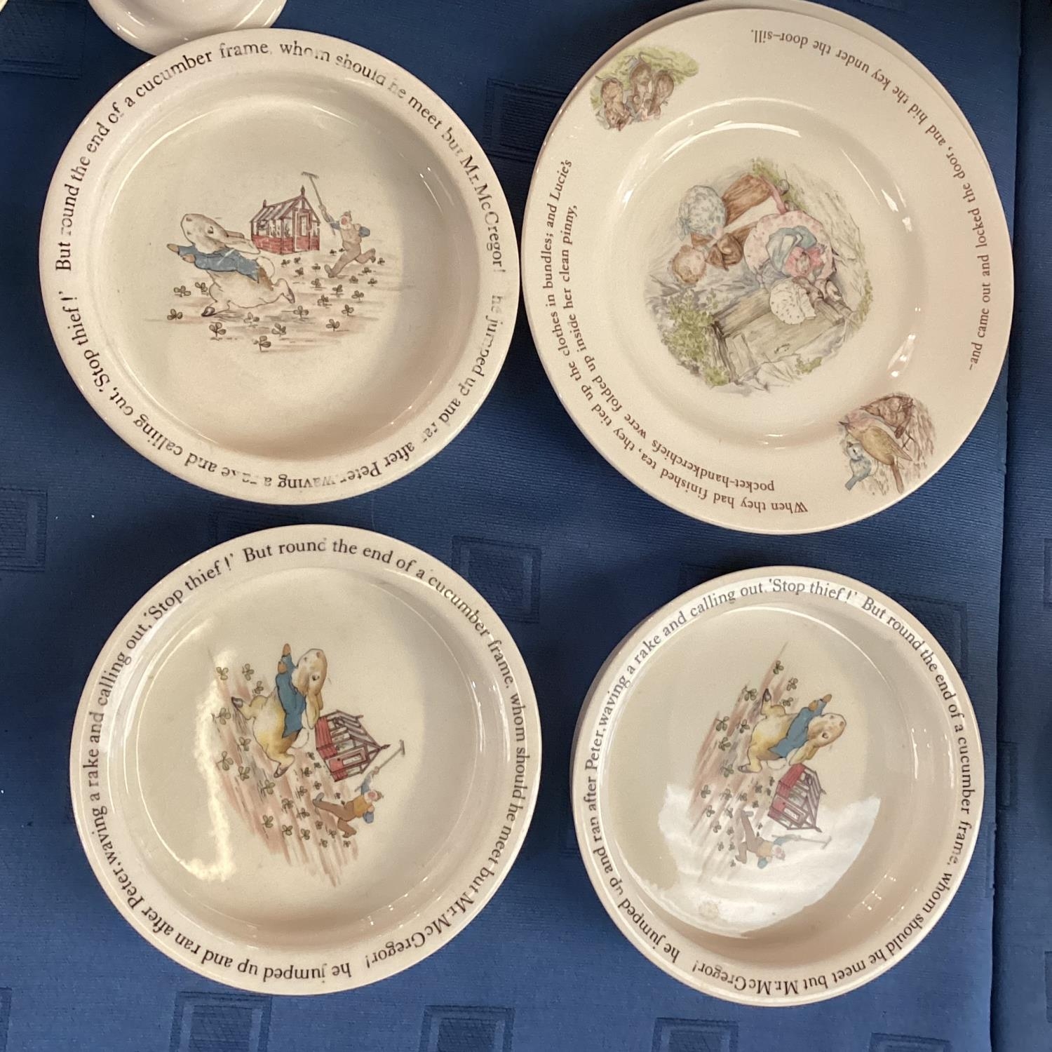 A quantity of Beatrix Potter China, Wedgwood, Etruria & Barlaston, to include Peter Rabbit bowls, - Image 7 of 9