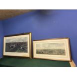 Two racing prints, framed and glazed: Forers National Sports, "Steeplechase cracks", frame and