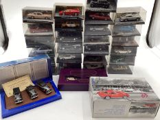 A collection of modern collectable toy cars to include many James Bond examples