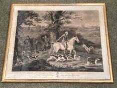 After Thomas Weaver , black and white proof print, John Corbet Esq and his Fox hounds, 46 x 61cm