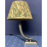 Modern chrome style desk lamp OKA pleated shade