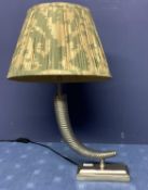 Modern chrome style desk lamp OKA pleated shade