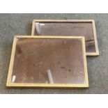 Two Regency adjustable gilt framed rectangular wall mirrors,