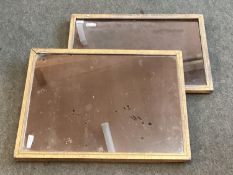 Two Regency adjustable gilt framed rectangular wall mirrors,