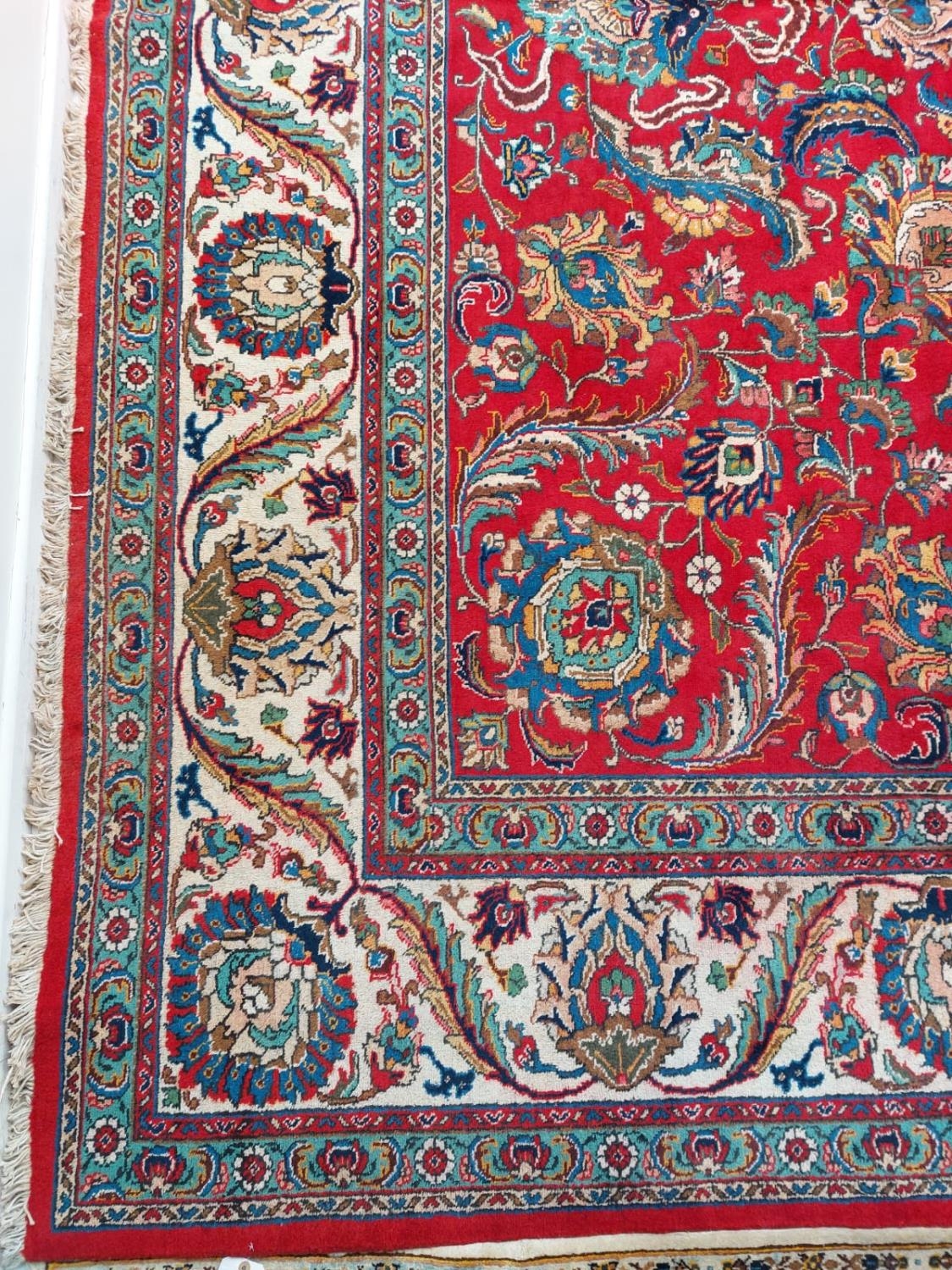 Vintage Tabriz carpet - Persia - circa. 1940 Size. 4.00 x 3.48 metres