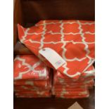 17 Orange/white pattern cushion covers, unused and in packets