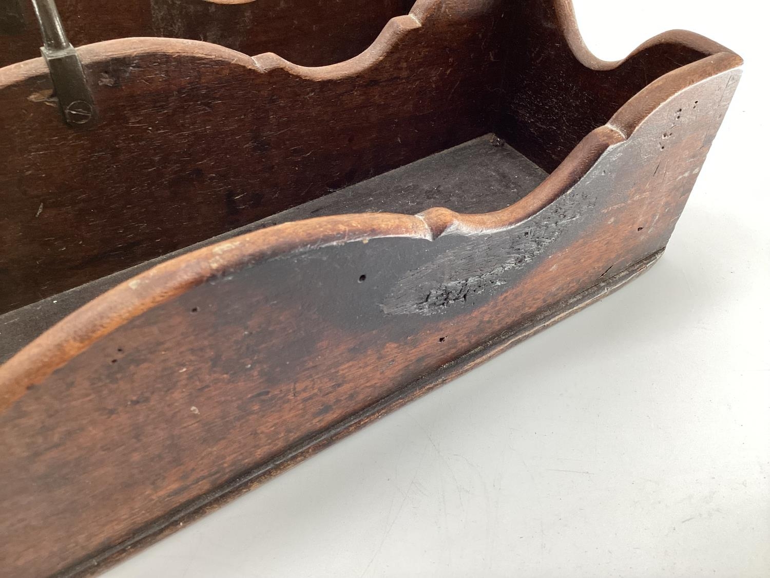 Georgian mahogany cutlery tray with brass carrying handle - Image 2 of 4