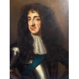 Attrib to Willem Wissing, oil on canvas, Charles II , in gilt frame, 73 x 59cm, Provenance: Elvaston