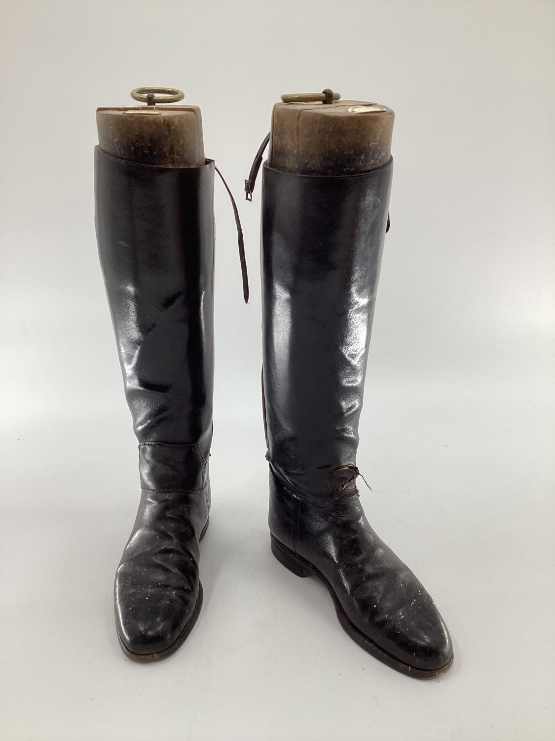 Two pairs of black ladies leather hunting boots by Rowell and Sons, Melton Mowbray both with - Image 13 of 13