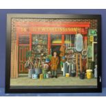 Sidney Homer RBSA (1912-1993), oil on board, "The Shopkeeper" in an unglazed frame, signed lower