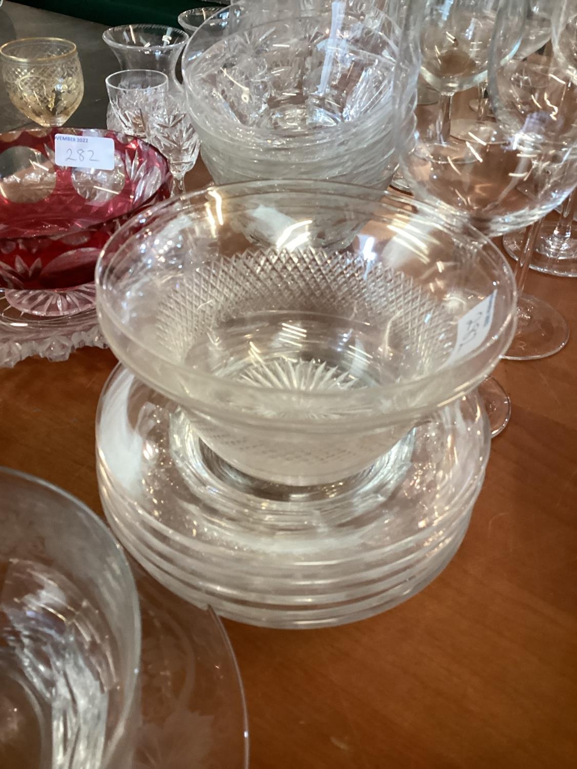 A quantity of glasswares to include wine glasses, of various sizes, and bowls etc - Image 9 of 10