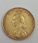 Victorian Melbourne Mint gold sovereign dated 1887, 7.98g