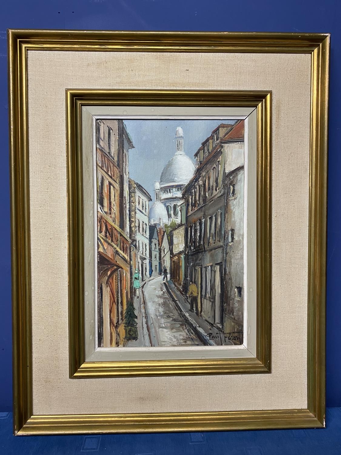 PAUL FERON (xx French) 'A view of Montmartre' Oil on canvas 40 cm x 26 cm - Image 2 of 8