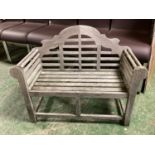 A small teak garden bench (children size)