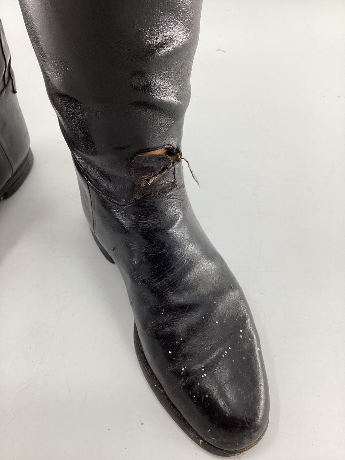 Two pairs of black ladies leather hunting boots by Rowell and Sons, Melton Mowbray both with - Image 2 of 13