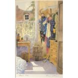 ANNIE WILLIAMS RMS (British b 1942 -) 'Laurels Room' print, signed Lower right 34 cm x 21 cm.