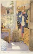ANNIE WILLIAMS RMS (British b 1942 -) 'Laurels Room' print, signed Lower right 34 cm x 21 cm.
