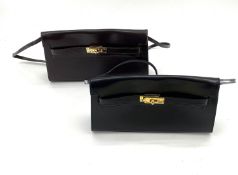 TWO Italian leather handbags; one black and one brown, Mazzon (Venezia), Dust Cover