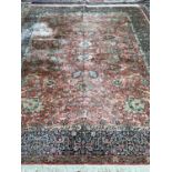 Fine silk Oriental carpet, Size. 3.34 x 2.55 metres