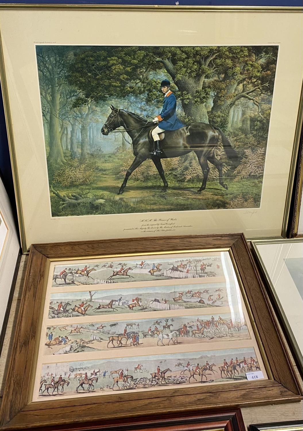 A large collection of Horse/Hunting framed pictures and prints - Image 6 of 7