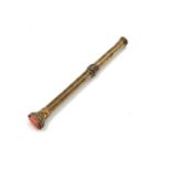 A 9ct gold propelling pencil with chased decoration, 12.3g