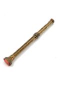 A 9ct gold propelling pencil with chased decoration, 12.3g