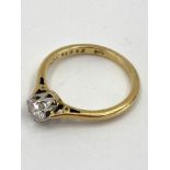 A single stone diamond ring, single brilliant cut diamonds in an 8 claw setting (4.5mmD), approx 0.