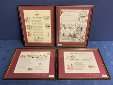 Three framed and glazed sporting limited edition prints, signed in pencil by the artist, Christopher