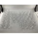 William Yeoward glasses, 12 tall tumblers, 12 white wine, 11 red wine, 7 large tumblers