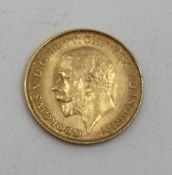 George IV gold HALF Sovereign 1914, 4.04g