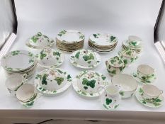 Part Minton breakfast service circa 60 pieces C19th raised strawberry pattern, condition chips and