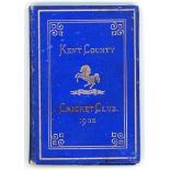Kent County Cricket Club Annual 1903. Hardback 'blue book'. Original decorative boards. Gilt