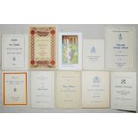 Cricket menus 1962-2002. A large selection of over ninety original menus for Society dinners,