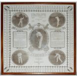 'Jack Hobbs, Surrey & England XI. England's Champion Batsman' handkerchief produced in 1922.