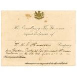 Australian tour of England 1926. Official invitation to W.P. Howell to attend a 'Garden Party at