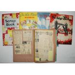 Test and County cricket scrapbooks 1950s. Five large scrapbook albums comprising a nicely