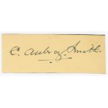 Sir Charles Aubrey Smith. Sussex, Cambridge University & England 1882-1896. Excellent ink