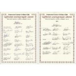 Somerset C.C.C. 1994-1997. Four official autograph sheets for the 1994,1995, 1996 and 1997